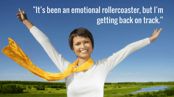 Paula says, "It’s been an emotional rollercoaster, but I’m getting back on track.”"