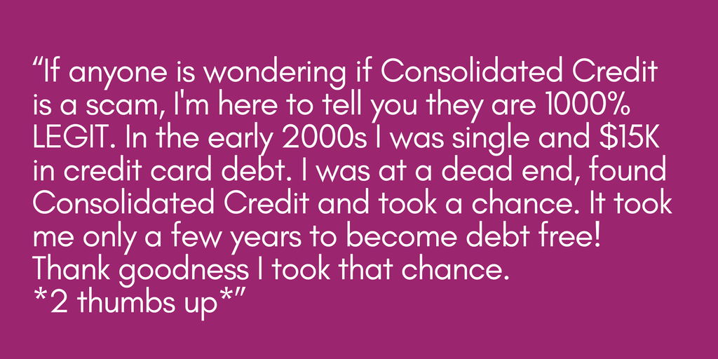 Sonya has some advice for anyone who is wary about credit counseling